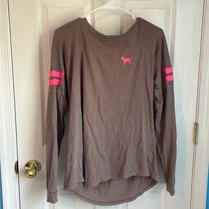 PINK Long Sleeve Open Back